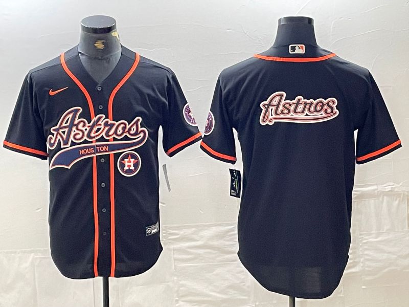 Men Houston Astros Blank Black Jointly 2024 Nike MLB Jersey style 8